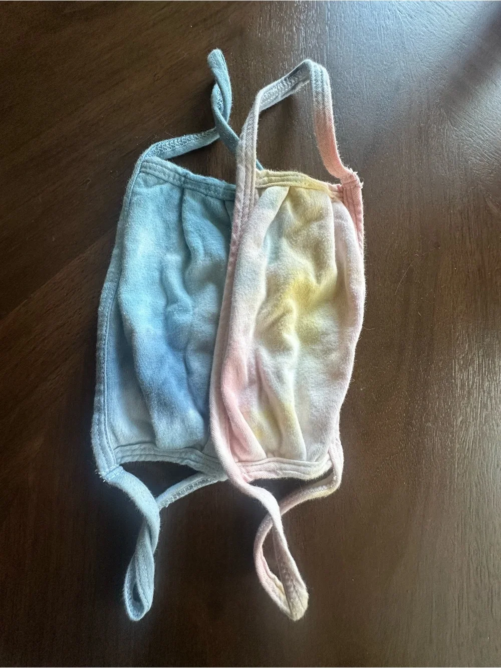 Tie-Dye Cotton Face Masks - Pastel Blue & Multicolor